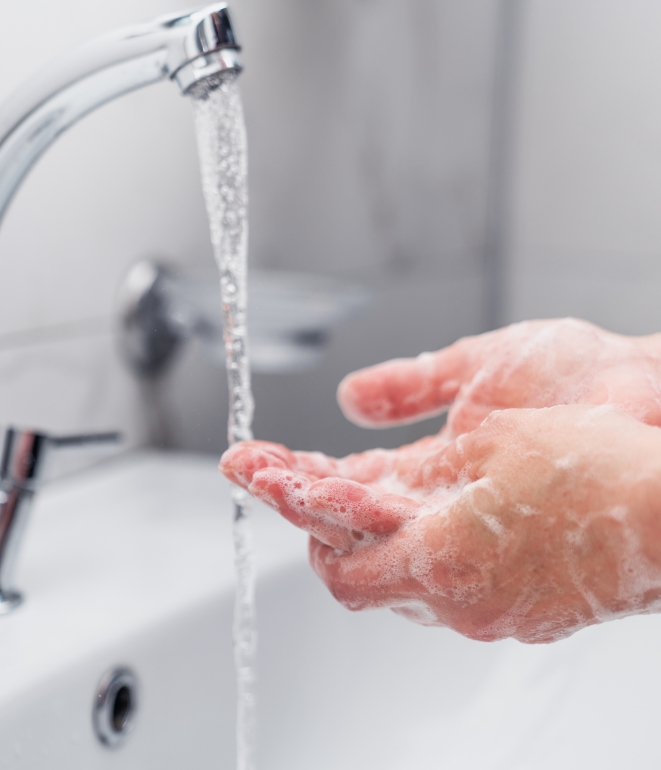 A view of washing hand while waiting for Tankless Water Heater Installation in Garrett, IN